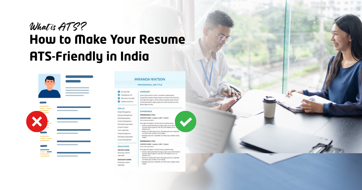 ATS friendly resume format for jobs in India simple clean