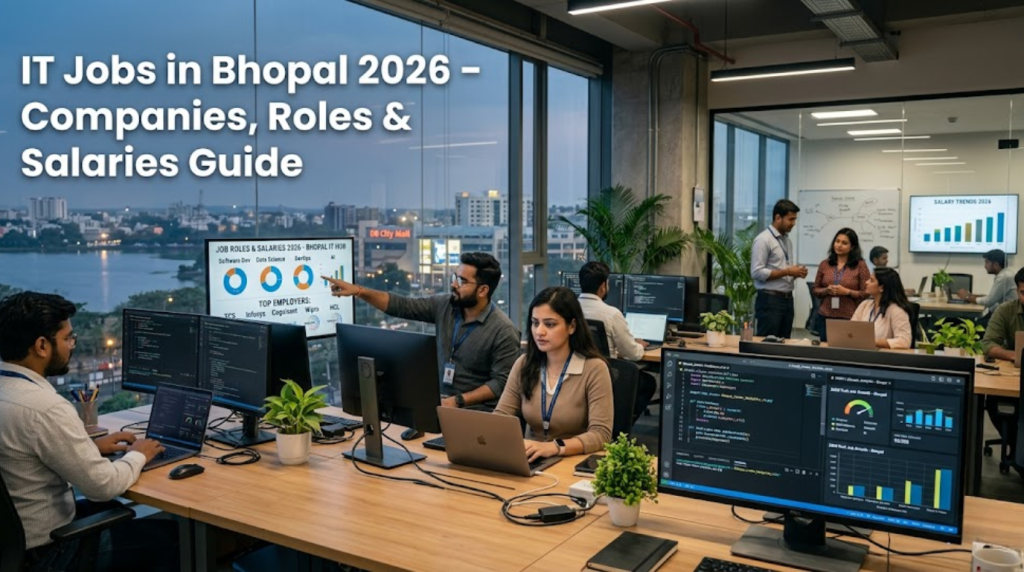IT jobs in Bhopal 2026 with hiring for software developers, QA testers, data analysts, and fresher tech roles in top companies
