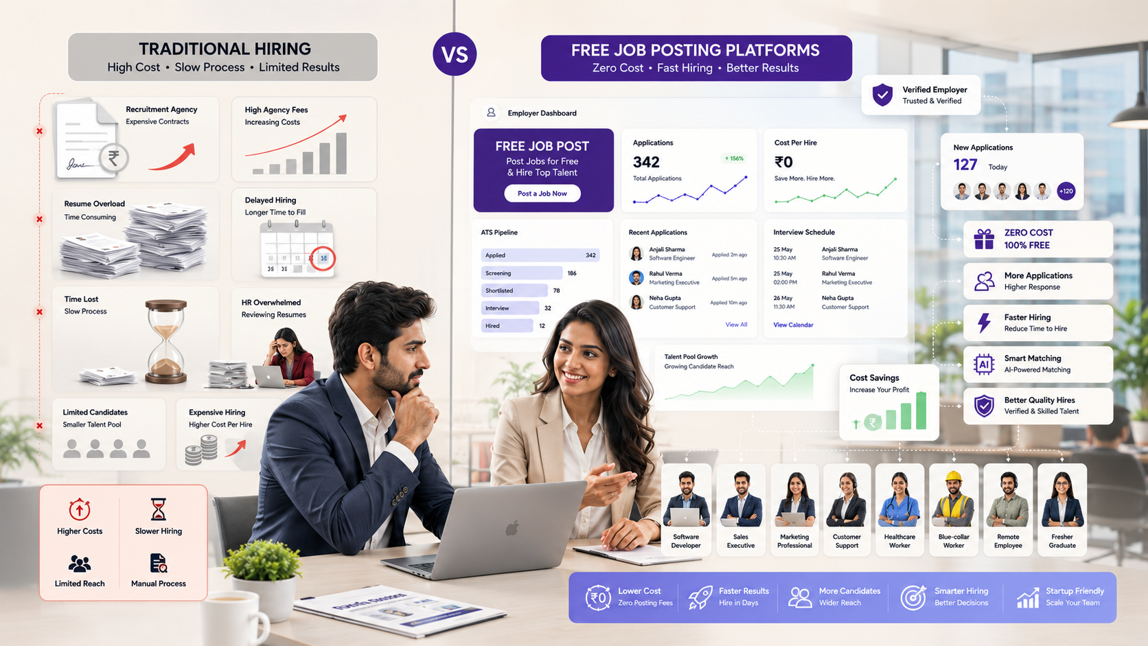 Why Free Job Posting Matters for Employers in India – Reduce Hiring Costs and Reach More Candidates